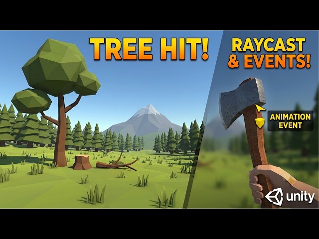 Raycasting and Animation Events in Unity (How to build a 3D Low Poly RPG for Beginners #3)