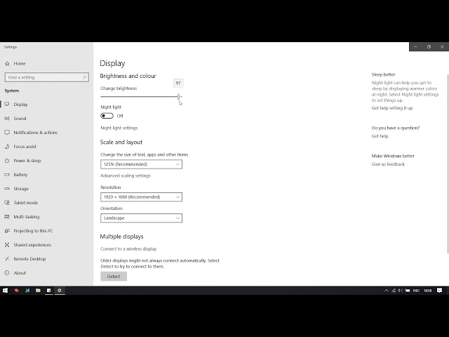 Change Brightness Win 10