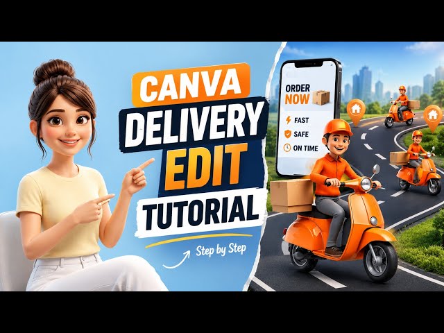 Create This Cinematic Delivery Ad In Canva 👀 #design #advertising #delivery #canva #animation