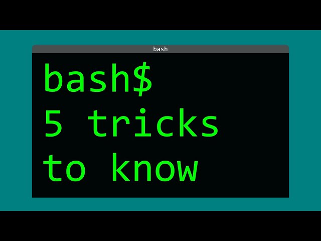 5 bash tricks to make you a cooler programmer
