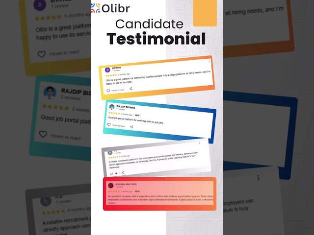 Happy Candidates Testimonials | Olibr Reviews