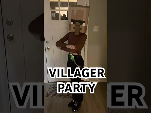MINECRAFT PARTY HARD FT. VILLAGERS 😅 THEY KNOW WHAT THE DRILL IS 😎 SIGMAS WITH THE RIZZ #minecraft