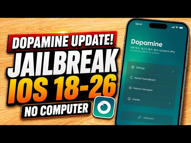 How to Jailbreak iOS 18–26 Without PC | Dopamine Update