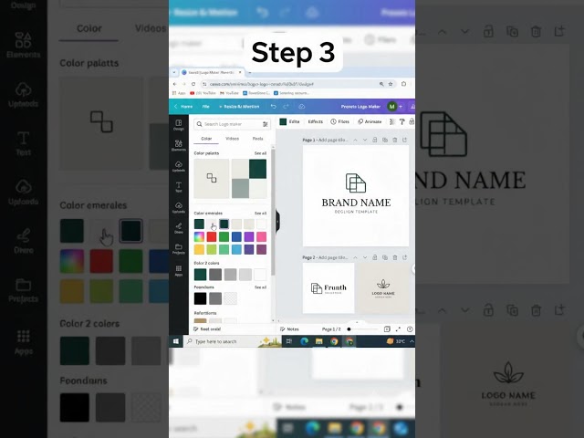 Canva Logo Design Tutorial for Beginners | Day 7/15 🎨 | Make Professional Logo in Canva
