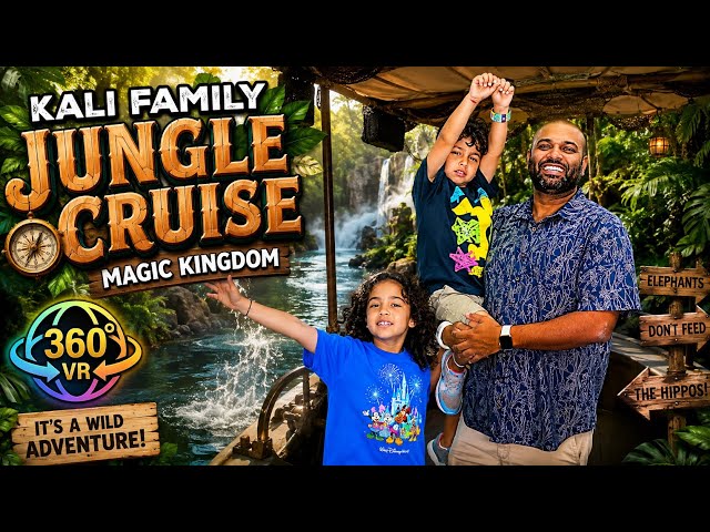 Kali Family ride Jungle Cruise at Magic Kingdom - Spring Break 2026 - VR 360 Video