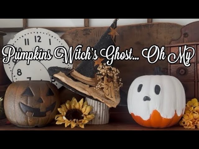 Primitive Halloween DIY * witches * pumpkin* ghost Oh My | creative tutorials how to's