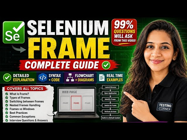 Selenium Frames Explained in Detail | switchTo().frame() | Selenium Java Interview Questions