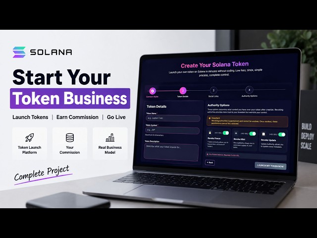 Launch Your Own Solana Token Startup 🚀 | Earn Commission | Complete Production Project LIVE