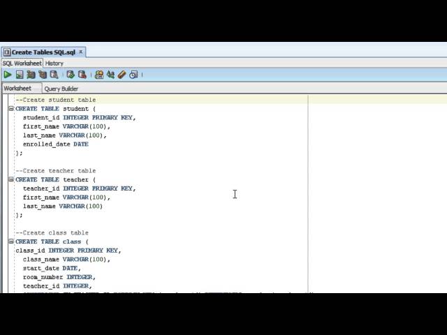 How To Create and Populate Tables in SQL Developer