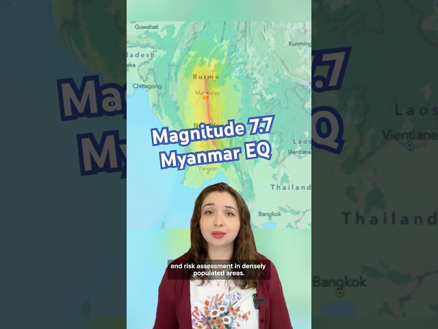 Magnitude 7.7 earthquake strikes Myanmar (Burma) on March 28, 2025 #shorts #earthquake