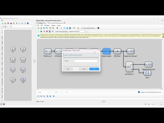 Symbol Timing Recovery in TwinSimulate | BPSK Communication Demo