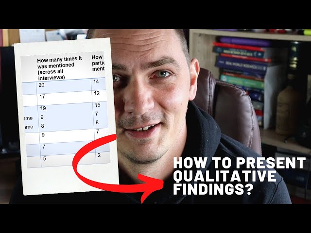How to present qualitative findings