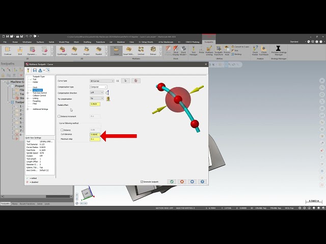 MULTIAXIS CURVE IN MASTERCAM 2025