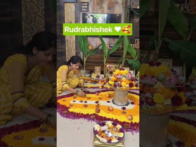 Sawan ke is pawan mahine me Rudrabhishek ka labh uthate huye #shiv #bholenath #rudrabhishek #short