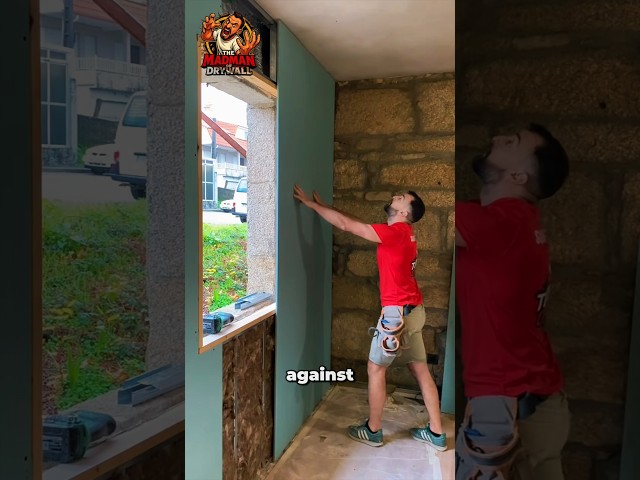 How to Fit Drywall Against an Uneven Stone Wall 👌