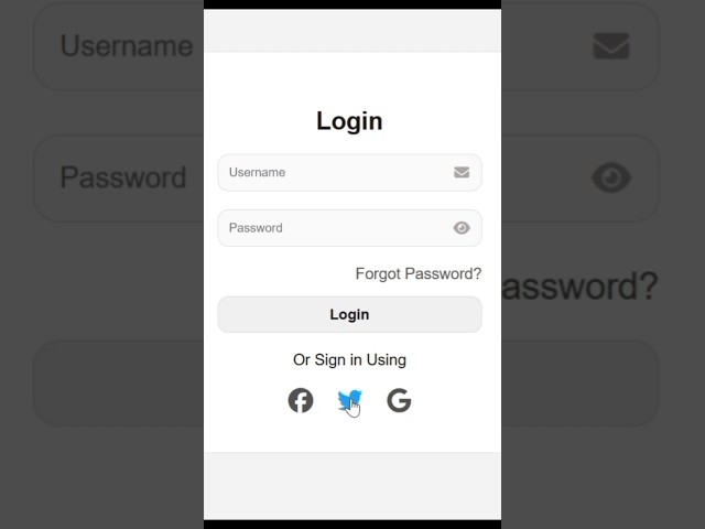 Modern Login Page With HTML And CSS #webdevelopment #uidesignlearning #shorts