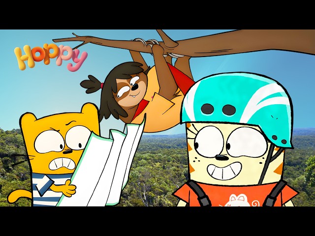 Funny Animals & a Tropical Treasure Hunt! 🌺🌿 Ollie & Moon 🌈 Hoppy Friends Family