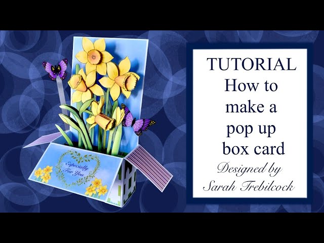 How to Tutorial Make a pop up box card 7x5" Concept card Daffodils Butterflies #craft #popupcard
