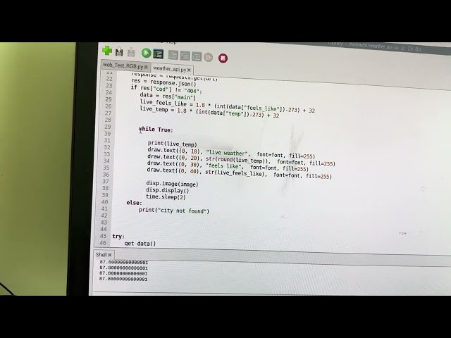 Using a Weather api with the raspberry PI