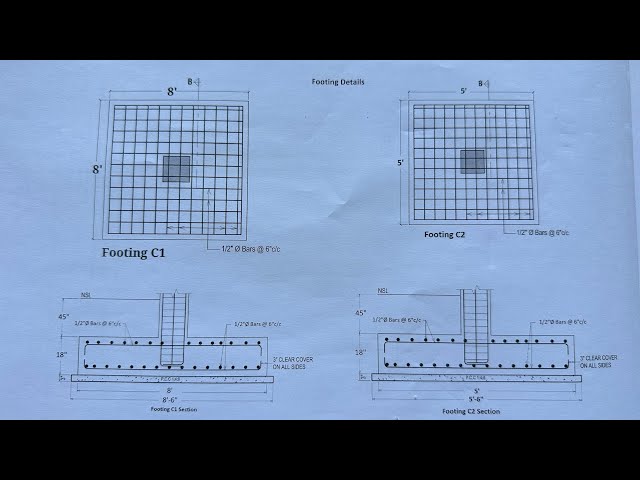 How to Read Structural Drawing For Footing?