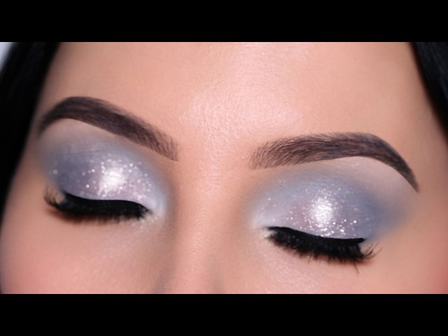 Dreamy Cool Toned Sparkly Eye Makeup Tutorial
