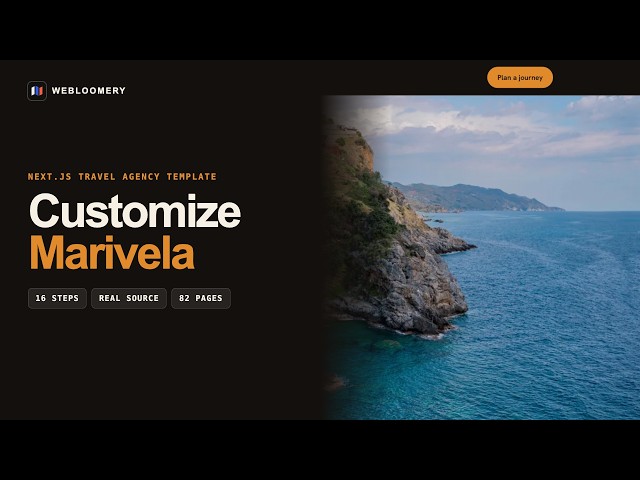 Marivela Tutorial — Customize a Next.js Travel Agency Website Template | Webloomery
