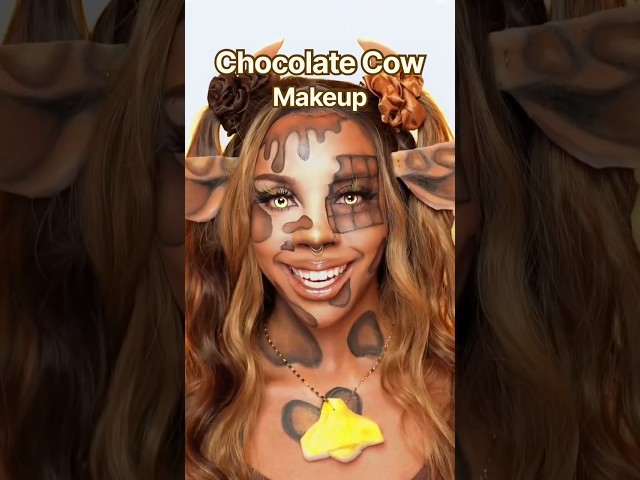 CUTE ✅ or FAIL? ❌ Chocolate Cow Makeup Tutorial 🍫🐮