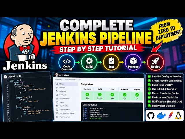 Jenkins Pipeline from ZERO to DEPLOYMENT 🚀 | Complete CI/CD Tutorial