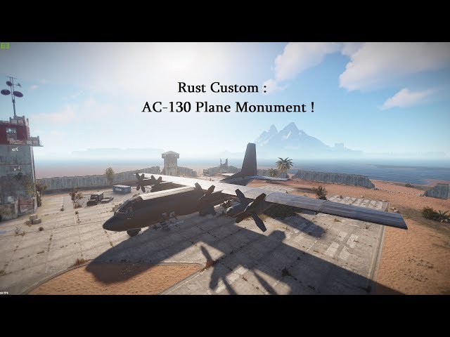 Rust Custom Maps : AC-130 Remake, Plane Monument Trailer