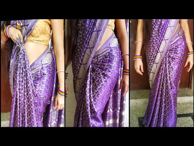 Weird trick to make perfect Pleats / SILK Saree पहनने का सही तरीका / how to wear Saree