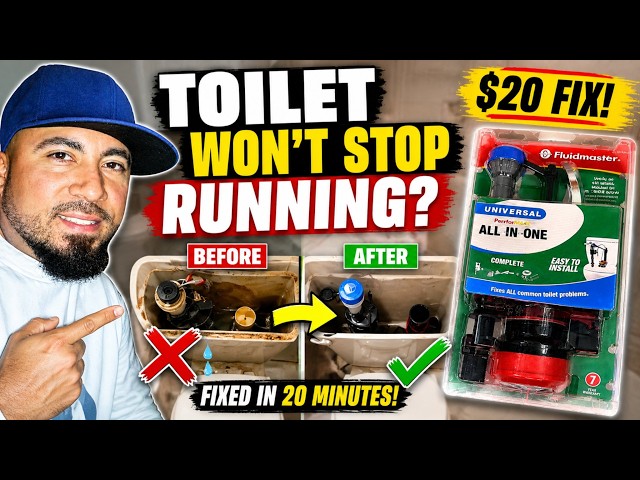 How To Fix a Running Toilet FAST! Universal Toilet Repair Kit Install
