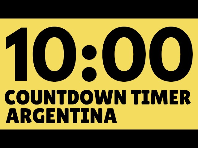 10 Minute Countdown Timer for Spanish Classroom Views of Argentina