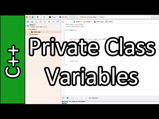 Private Class Variables - C++ Programming Tutorial #12 (PC / Mac 2015)
