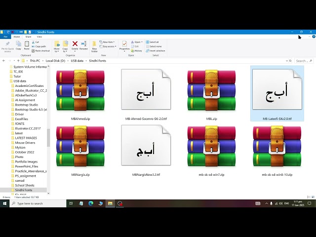 How to Install MB Sindhi and Sindhi Fonts On windows 10 2025