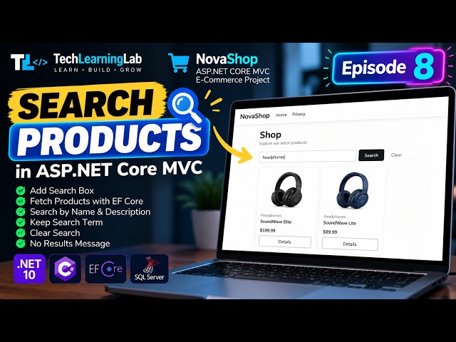 Add Product Search in ASP.NET Core MVC | E-Commerce Project Episode 8