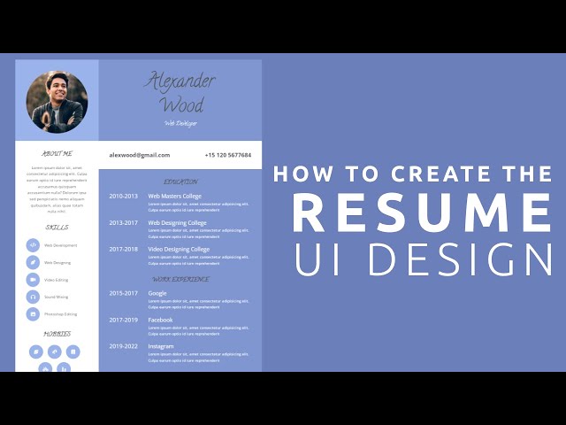 How to create the Resume Template Design Using HTML and CSS | Resume Design | CV Resume