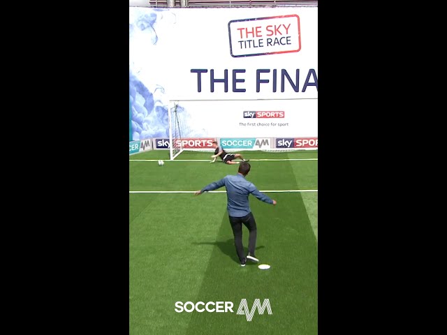 Gary Neville taking (and missing) his first ever penalty in the Soccer AM car park 😁