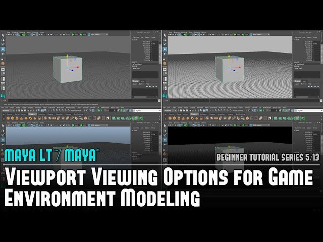 Maya Beginner Tutorial 5/13: Viewport Viewing Options for Game Modeling