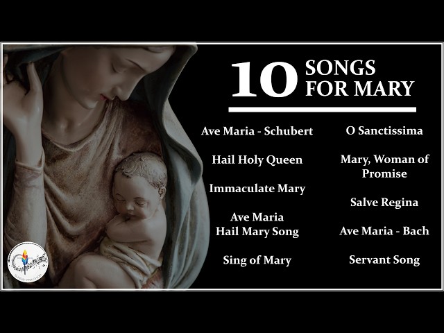10 Beautiful Songs for "A Day With Mary" | Catholic Marian Hymns | Choir w/Lyrics | Sunday 7pm Choir