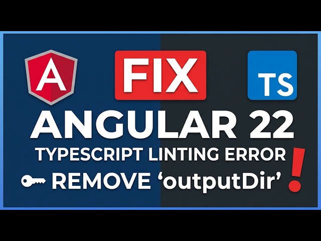 Angular 22 TS Config Linting Error? Here’s the Quick Fix!
