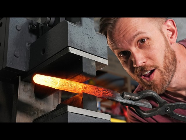 Forging My FIRST Damascus Blade... And Food!