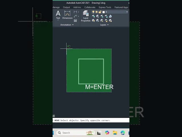 AutoCAD MOVE Command 🔥 Object को Exact Distance पर Move करें #07#iftcaddacademy
