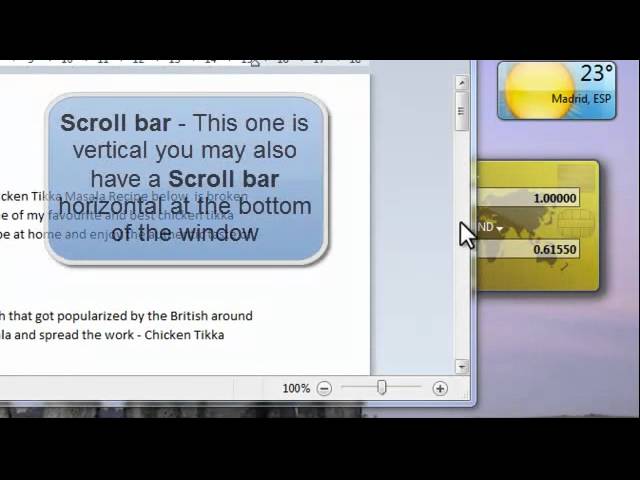 Basic Computer Training - Identifying Parts of an Application Window