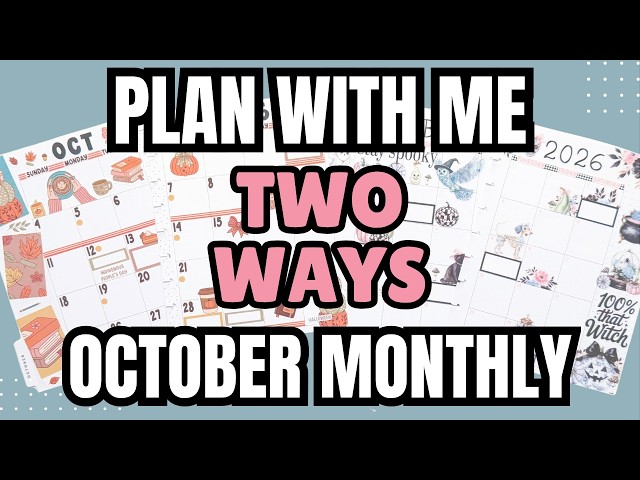 Plan With Me | October Monthly Two Ways