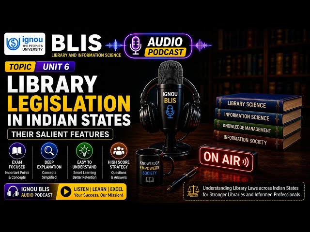 Library Legislation in India | LIS Exam Revision Podcast | BLIS UGC NET Library Science |  Unit 6