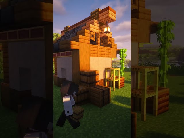 Aesthetic Market Stall in Minecraft
