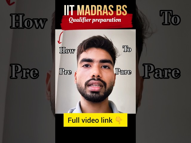 how to prepare for IIT Madras BS qualifier #shorts #iitm #ytshorts #shortsfeed
