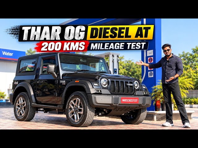 Mahindra Thar OG Diesel AT Extreme Mileage Test: 200 Kms On Highway, Off Road & City Mix !!