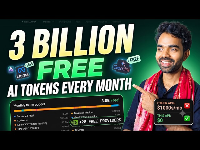 Stop Paying for APIs: Get 3 Billion FREE LLM Tokens Every Month!