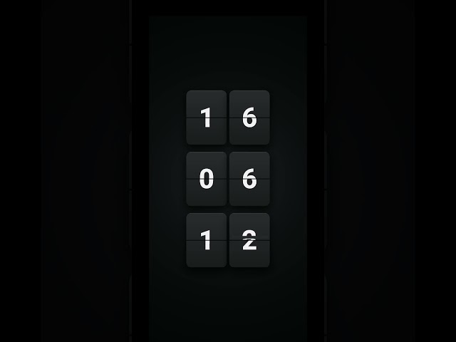 Flip Clock component in flutter mobile app.
